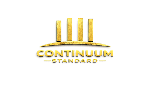 Continuum Standard logo with four gold fence posts